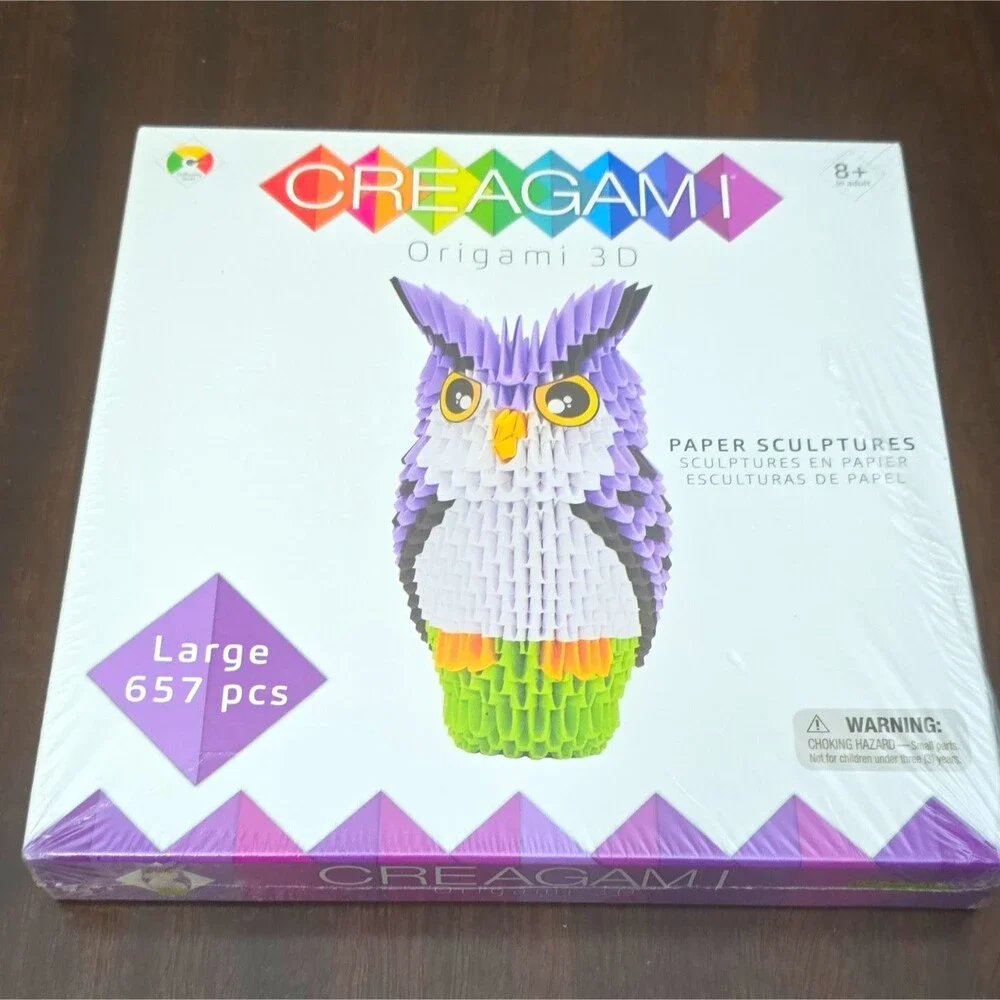 CREAGAMI Origami 3D Folding Paper Sculpture Kit Owl Large 657pcs CR 732 US